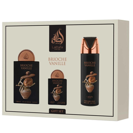 Brioche Vanille zestaw woda perfumowana spray 100ml + woda perfumowana spray 20ml + dezodorant spray 200ml