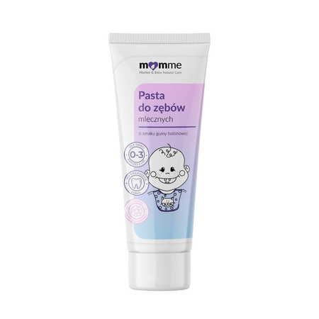 Pasta do zębów mlecznych o smaku gumy balonowej 0-3 50ml