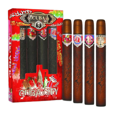 Cuba City For Women zestaw Hollywood woda perfumowana spray 35ml + Las Vegas woda perfumowana spray 35ml + New York woda perfumowana spray 35ml + Miami woda perfumowana spray 35ml