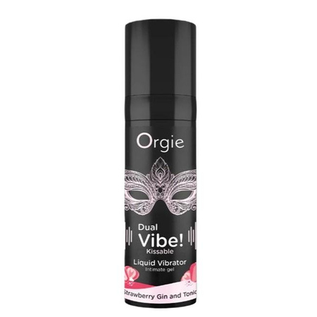 Dual Vibe! Kissable Liquid Vibrator wibrujący żel intymny Strawberry Gin and Tonic 15ml