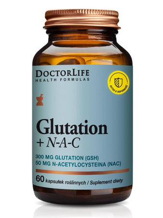 Doctor Life Glutation + N-A-C suplement diety wspomagający wątrobę 60 kapsułek