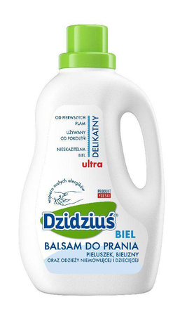 Dzidzius Ultra delikatny balsam do prania bielizny niemowlęcej i dziecięcej Biel 1500ml