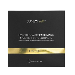 SunewMed+ Essence+ Hybrid Beauty Face Mask hybrydowa maska z peptydami i śluzem ślimaka 4x28g