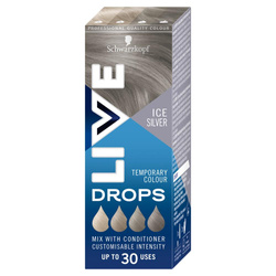 Live Drops krople do nietrwałej koloryzacji włosów Ice Silver 30ml