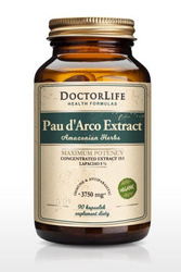 Doctor Life Pau d'Arco Extract ekstrakt z kory wewnętrznej 3750mg suplement diety 90 kapsułek
