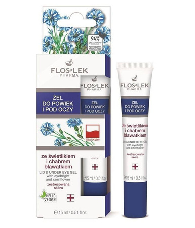 Żel do powiek i pod oczy ze świetlikiem i chabrem bławatkiem 15ml