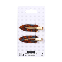 Sister Young Lily klipsy do włosów do makijażu Blue Coffee 2szt