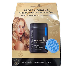 Hydra & Shine zestaw maska do włosów 900ml + masażer do skóry głowy