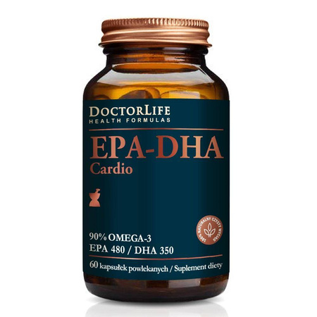 Doctor Life EPA-DHA Cardio 90% Omega-3 EPA 480/ DHA 350 suplement diety 60 kapsułek