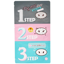 Holika Holika Pig-Nose Clear 3-Step Kit plastry oczyszczające pory na nos 3 sztuki