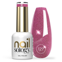 Nailsology lakier hybrydowy z brokatem 127 Super Violet 8ml