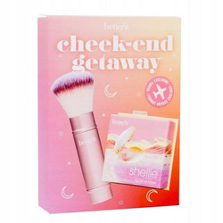 BENEFIT Cheek-End Getaway zestaw miękki róż w pudrze 6g + wielozadaniowy pędzel do makijażu