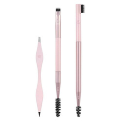 Brow Shaping Set pędzelek do brwi + grzebyk do brwi + pęseta