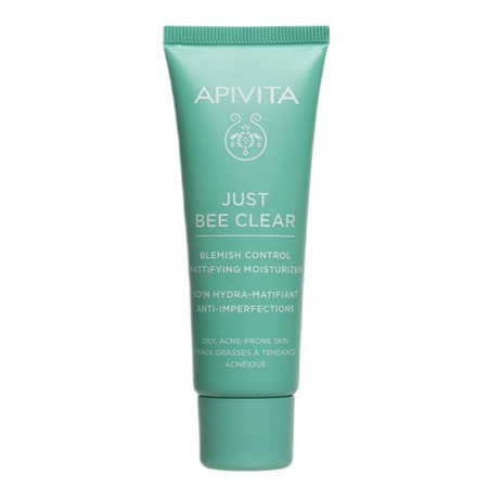 Apivita Just Bee Clear Blemish Control Mattifying Moisturizer matujący żel-krem na skórę tłustą i skłonną do trądziku 40ml