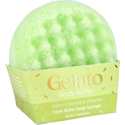 Gelato Body Buffer gąbka do mycia ciała Warm Croissant & Pistachio 200g