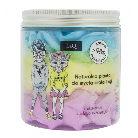 Naturalna pianka do mycia ciała i rąk o zapachu gumy balonowej z ekstraktem z mleka ryżowego 250ml