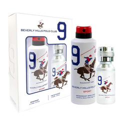 Beverly Hills Polo Club Men Sport Nine zestaw woda toaletowa spray 100ml + dezodorant spray 175ml