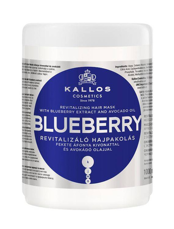 Blueberry Revitalizing Hair Mask With Blueberry Extract And Avocado Oil rewitalizująca maska do włosów z ekstraktem jagód i olejem avokado 1000ml