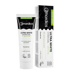 Ultra White Organic Toothpaste pasta do zębów bez fluoru z węglem Charcoal + Matcha 75ml