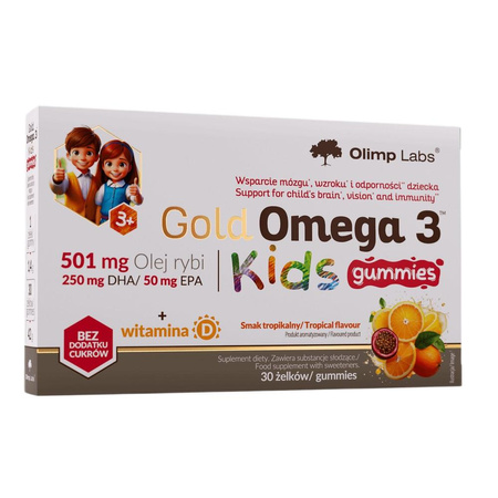 Gold Omega 3 Kids suplement diety 30 żelków