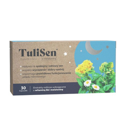 TuliSen suplement diety z melatoniną wspomagający zdrowy sen 30 kapsułek