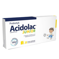 Junior suplement diety wspierający odporność dzieci Biała Czekolada 20 misio-tabletek