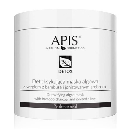 APIS - Detox Maska algowa detoksykująca do twarzy z węglem z bambusa i jonizowanym srebrem 200g