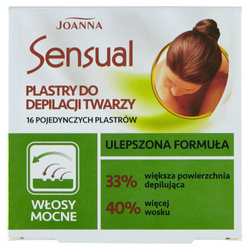Sensual plastry do depilacji twarzy włosy mocne 16szt + tubka z oliwką łagodzącą 10ml