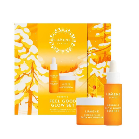 Lumene Nordic-C [Valo] Feel Good Glow Gift Set zestaw esencja do twarzy 30ml + krem do twarzy 50ml