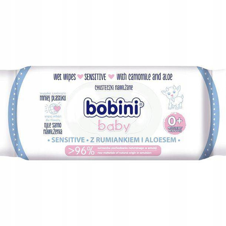 Bobini Baby chusteczki nawilżane dla dzieci i niemowląt Sensitive 60szt