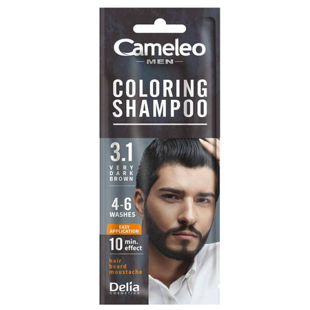Men Coloring Shampoo szamponetka koloryzująca dla mężczyzn 3.1 Bardzo Ciemny Brąz 15ml