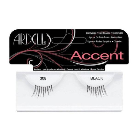 Ardell - Rzęsy i akcesoria Accent 308 1 para sztucznych rzęs Black