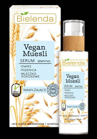 Vegan Muesli Moisturizing Serum serum nawilżające do cery suchej. odwodnionej i wrażliwej na dzień i na noc 30ml