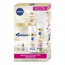 Nivea Luminous 630® zestaw krem na dzień przeciw przebarwieniom 40ml + zaawansowane serum na przebarwienia 30ml