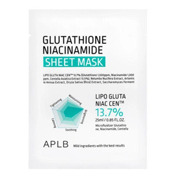 Glutathione Niacinamide Sheet Mask maseczka do twarzy 25ml