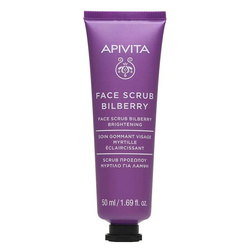 Apivita Face Scrub Bilberry Brightening delikatny peeling rozświetlający do twarzy Borówka 50ml