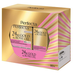 24K Gold &amp; Rose Oil zestaw krem do twarzy 80+ 50ml + krem pod oczy 15ml