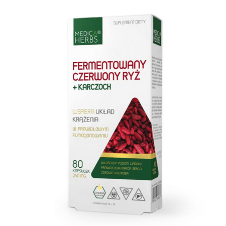 Fermentowany Czerwony Ryż + Karczoch suplement diety 80 kapsułek