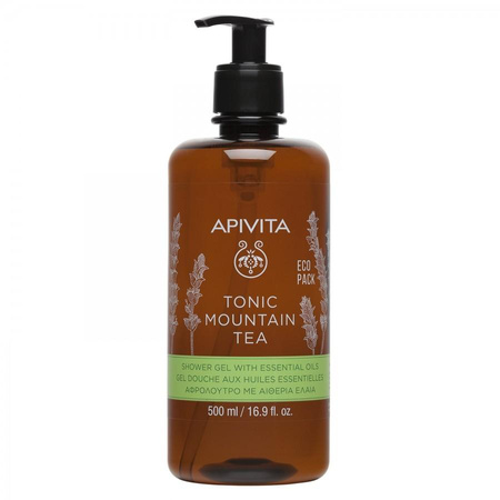Apivita Tonic Mountain Tea Shower Gel with Essential Oils tonizujący żel pod prysznic z Górską Herbatą i olejkami eterycznymi 500ml