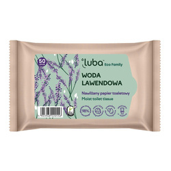 Eco Family nawilżany papier toaletowy z Wodą Lawendową 50szt.