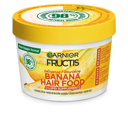 Fructis Banana Hair Food odżywcza maska do włosów suchych 400ml
