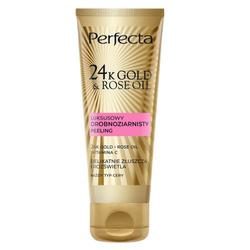 24K Gold &amp; Rose Oil luksusowy drobnoziarnisty peeling do twarzy 75g