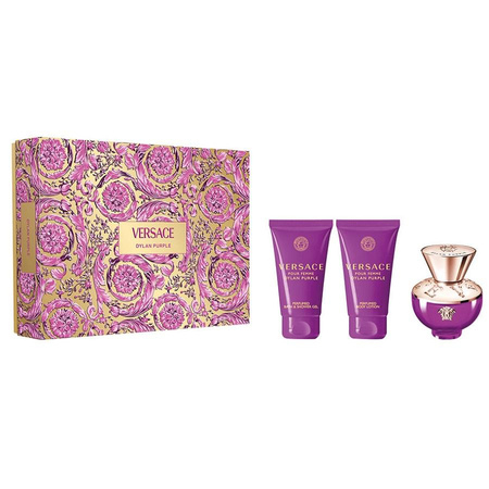 Versace Dylan Purple Pour Femme zestaw woda perfumowana spray 50ml + żel pod prysznic 50ml + balsam do ciała 50ml
