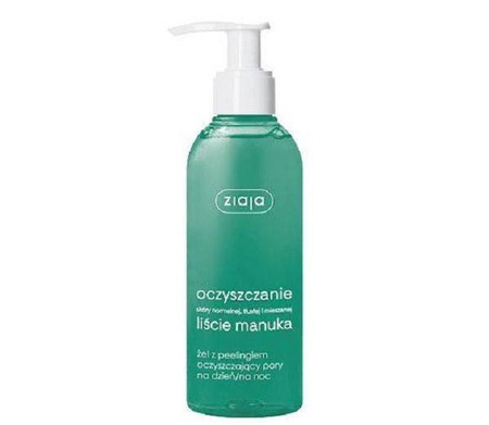 Ziaja Liście Manuka Oczyszczanie żel z peelingiem oczyszczający pory na dzień/noc 200ml
