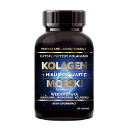 Intenson Kolagen Morski i Hialuron, Witamina C suplement diety 120 tabletek
