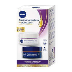 2 Pack Przeciwzmarszczkowy + Modelujący krem na dzień i krem na noc 65+ 2x50ml