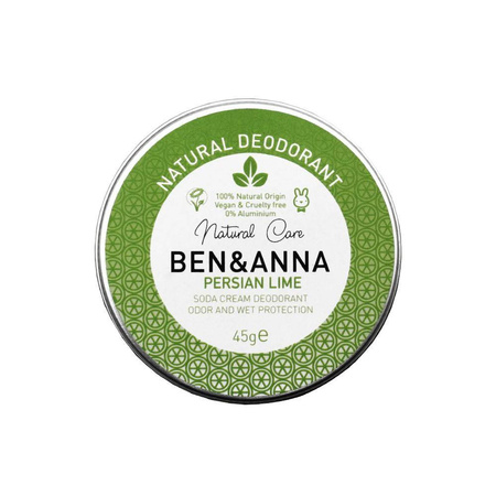 Ben&Anna Natural Deodorant naturalny dezodorant w kremie w aluminiowej puszce Persian Lime 45g