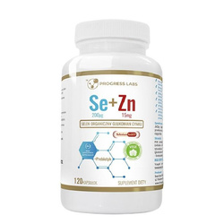 Selen organiczny 200mcg + Glukonian cynku 15mg suplement diety 120 kapsułek
