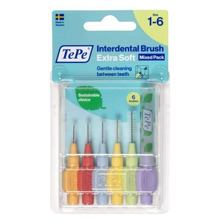 Extra Soft szczoteczki do przestrzeni międzyzębowych zestaw startowy 6szt.