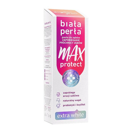 Max Protect Extra White wybielająca pasta do zębów 75ml